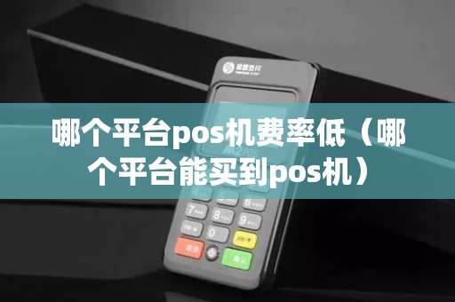 哪个平台pos机费率低（哪个平台能买到pos机）