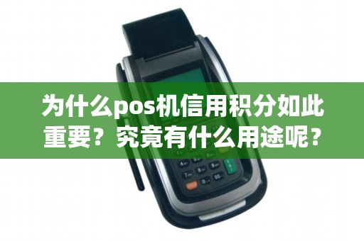 为什么pos机信用积分如此重要？究竟有什么用途呢？
