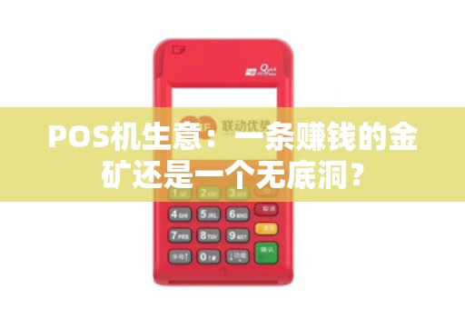 POS机生意：一条赚钱的金矿还是一个无底洞？