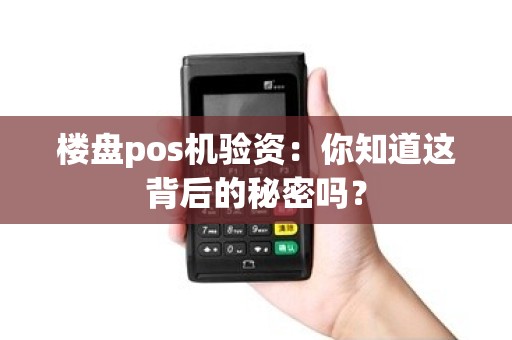 楼盘pos机验资：你知道这背后的秘密吗？