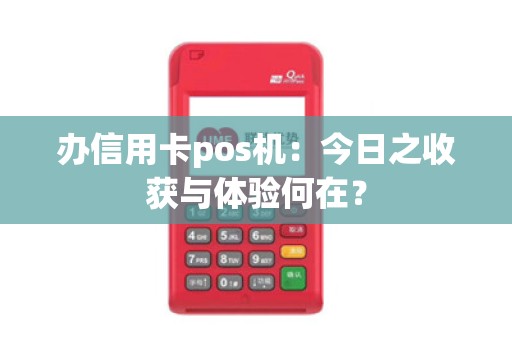 办信用卡pos机：今日之收获与体验何在？