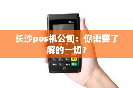 长沙pos机公司：你需要了解的一切？