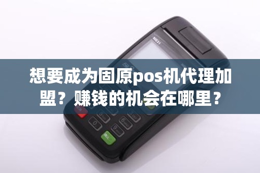 想要成为固原pos机代理加盟？赚钱的机会在哪里？