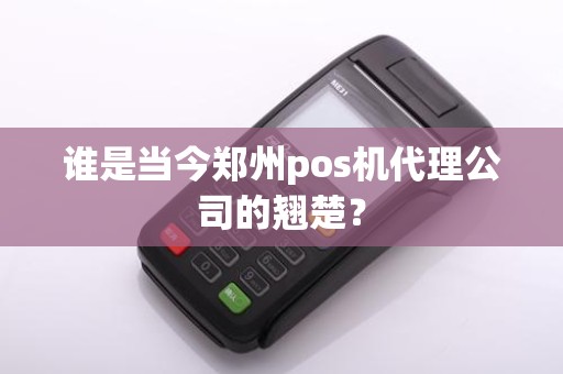 谁是当今郑州pos机代理公司的翘楚？