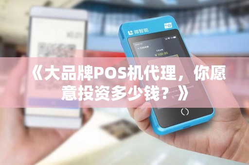 《大品牌POS机代理，你愿意投资多少钱？》