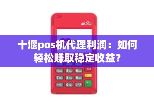 十堰pos机代理利润：如何轻松赚取稳定收益？