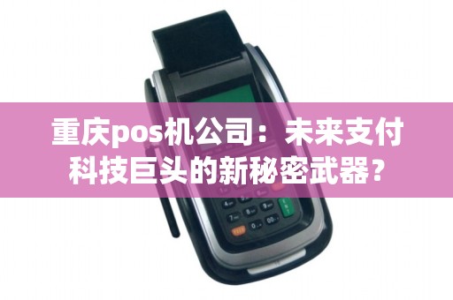 重庆pos机公司：未来支付科技巨头的新秘密武器？