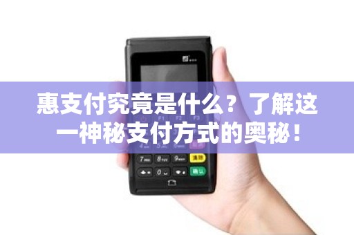 惠支付究竟是什么？了解这一神秘支付方式的奥秘！