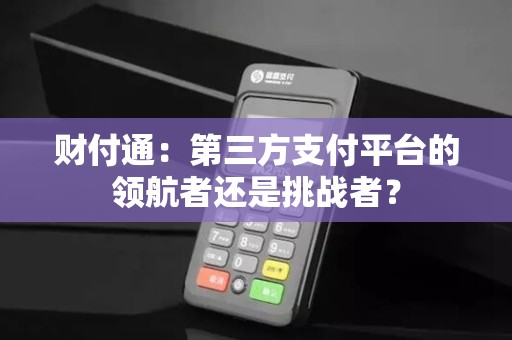 财付通：第三方支付平台的领航者还是挑战者？