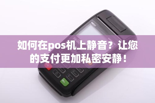 如何在pos机上静音？让您的支付更加私密安静！