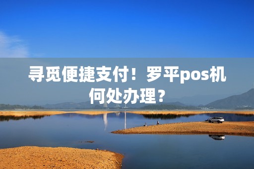 寻觅便捷支付！罗平pos机何处办理？