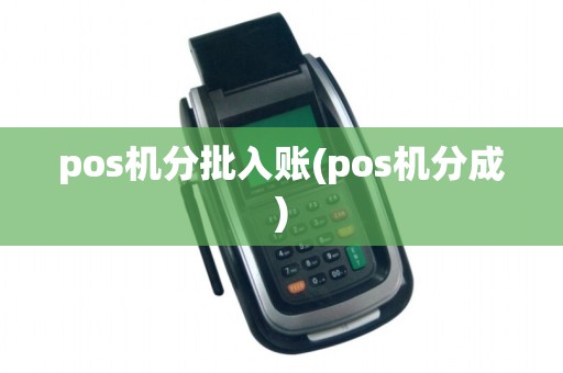 pos机分批入账(pos机分成)