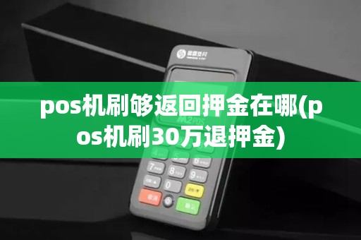 pos机刷够返回押金在哪(pos机刷30万退押金)