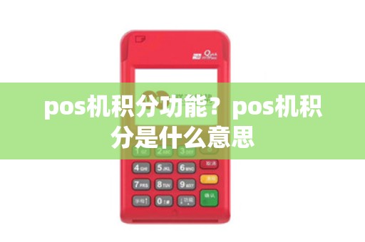 pos机积分功能？pos机积分是什么意思