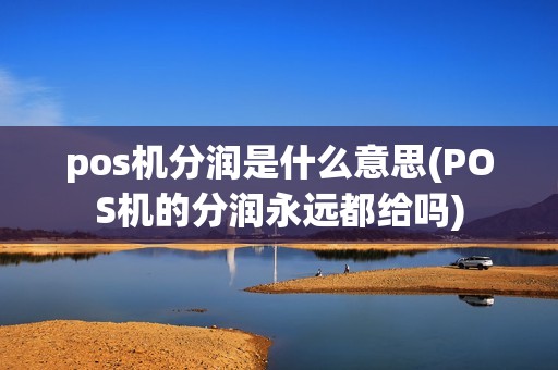 pos机分润是什么意思(POS机的分润永远都给吗)