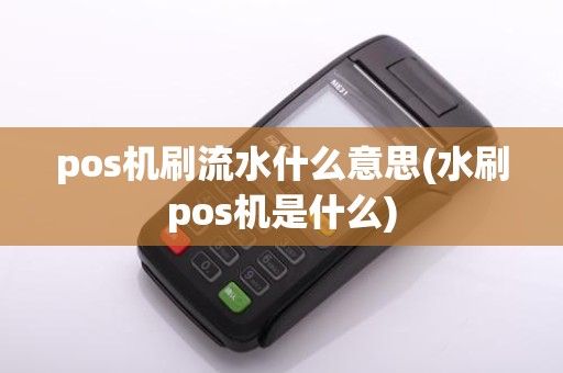 pos机刷流水什么意思(水刷pos机是什么)