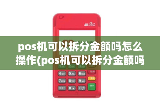 pos机可以拆分金额吗怎么操作(pos机可以拆分金额吗)