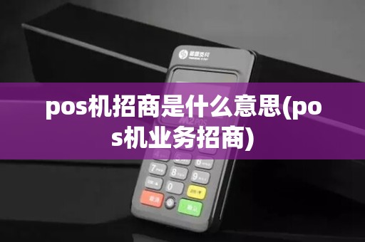 pos机招商是什么意思(pos机业务招商)