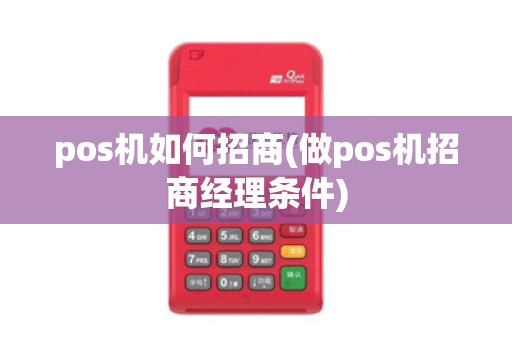 pos机如何招商(做pos机招商经理条件)