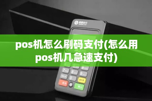 pos机怎么刷码支付(怎么用pos机几急速支付)
