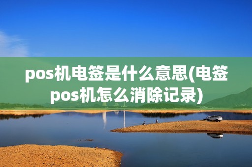 pos机电签是什么意思(电签pos机怎么消除记录)