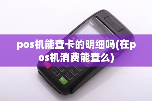 pos机能查卡的明细吗(在pos机消费能查么)