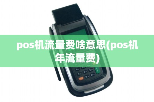 pos机流量费啥意思(pos机年流量费)