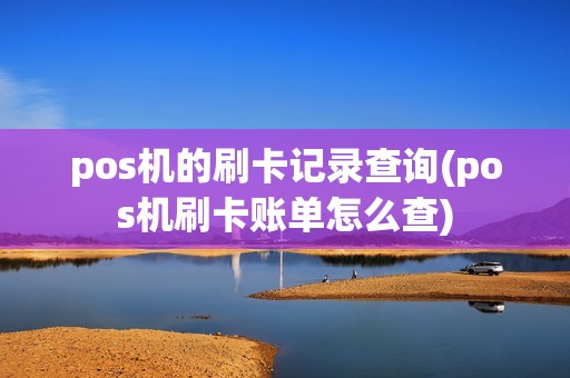 pos机的刷卡记录查询(pos机刷卡账单怎么查)
