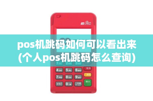 pos机跳码如何可以看出来(个人pos机跳码怎么查询)
