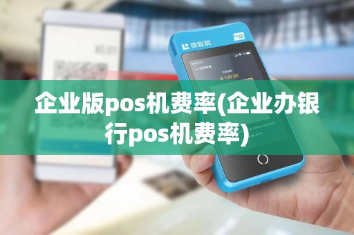 企业版pos机费率(企业办银行pos机费率)