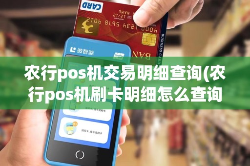 农行pos机交易明细查询(农行pos机刷卡明细怎么查询)