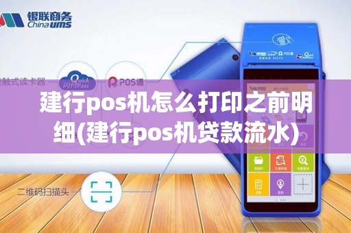 建行pos机怎么打印之前明细(建行pos机贷款流水)