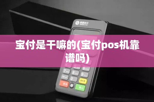 宝付是干嘛的(宝付pos机靠谱吗)
