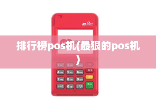 排行榜pos机(最狠的pos机)