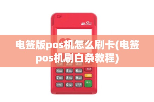电签版pos机怎么刷卡(电签pos机刷白条教程)