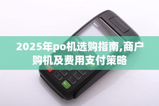 2025年po机选购指南,商户购机及费用支付策略