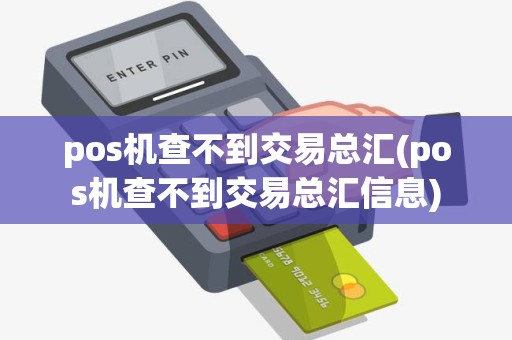 pos机查不到交易总汇(pos机查不到交易总汇信息)