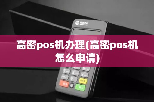 高密pos机办理(高密pos机怎么申请)