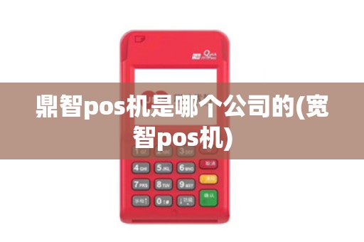 鼎智pos机是哪个公司的(宽智pos机)