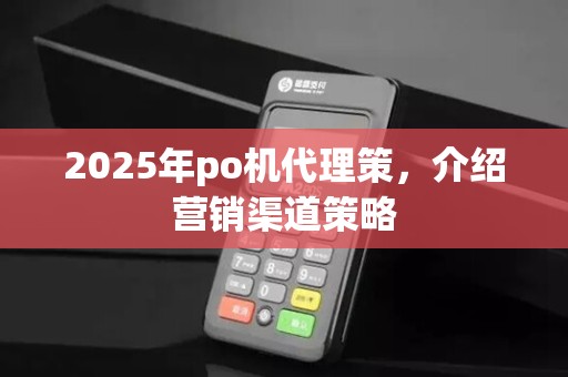 2025年po机代理策，介绍营销渠道策略