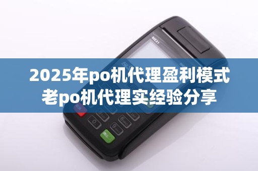 2025年po机代理盈利模式老po机代理实经验分享
