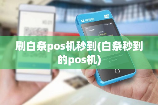 刷白条pos机秒到(白条秒到的pos机)