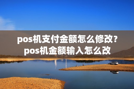 pos机支付金额怎么修改？pos机金额输入怎么改