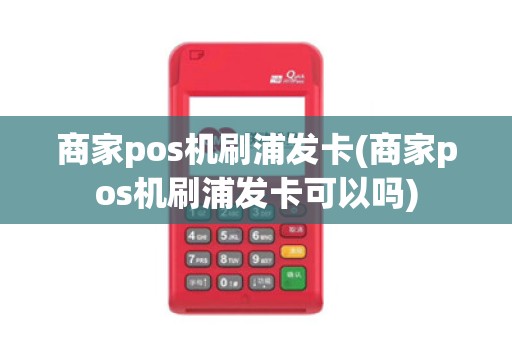 商家pos机刷浦发卡(商家pos机刷浦发卡可以吗)