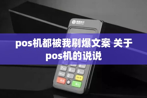 pos机都被我刷爆文案 关于pos机的说说