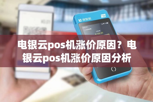 电银云pos机涨价原因？电银云pos机涨价原因分析
