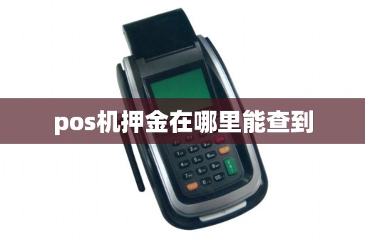 pos机押金在哪里能查到